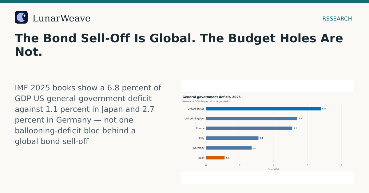 Social card preview: The Bond Sell-Off Is Global. The Budget Holes Are Not.