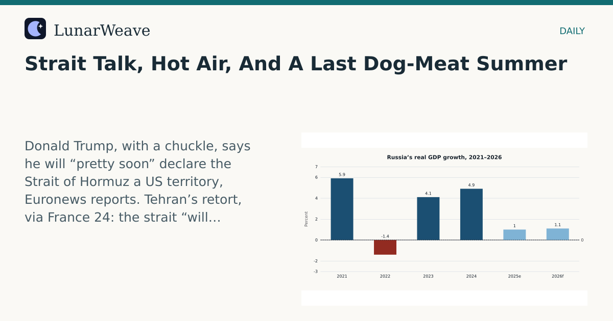 Social card preview: Strait Talk, Hot Air, And A Last Dog-Meat Summer