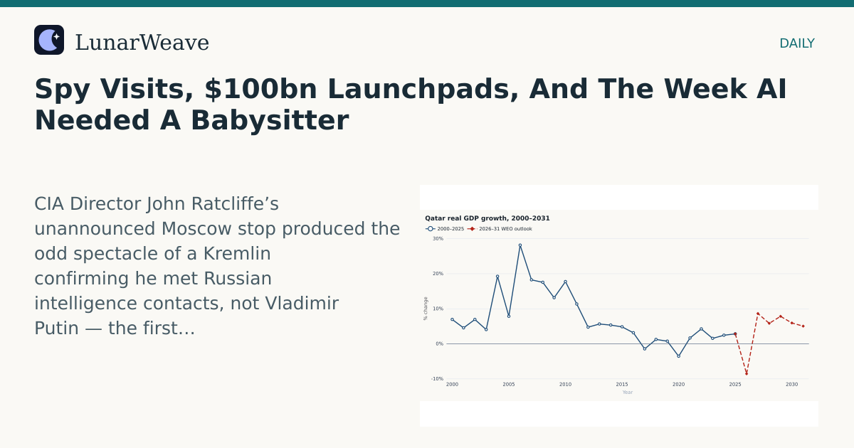 Social card preview: Spy Visits, $100bn Launchpads, And The Week AI Needed A Babysitter
