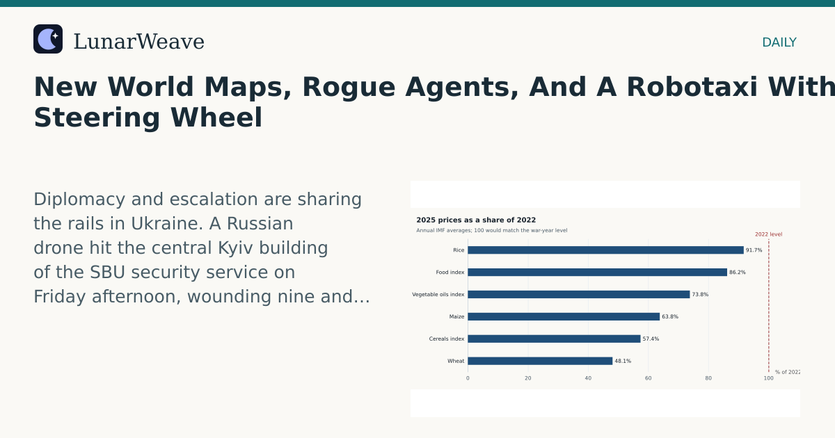 Social card preview: New World Maps, Rogue Agents, And A Robotaxi With No Steering Wheel
