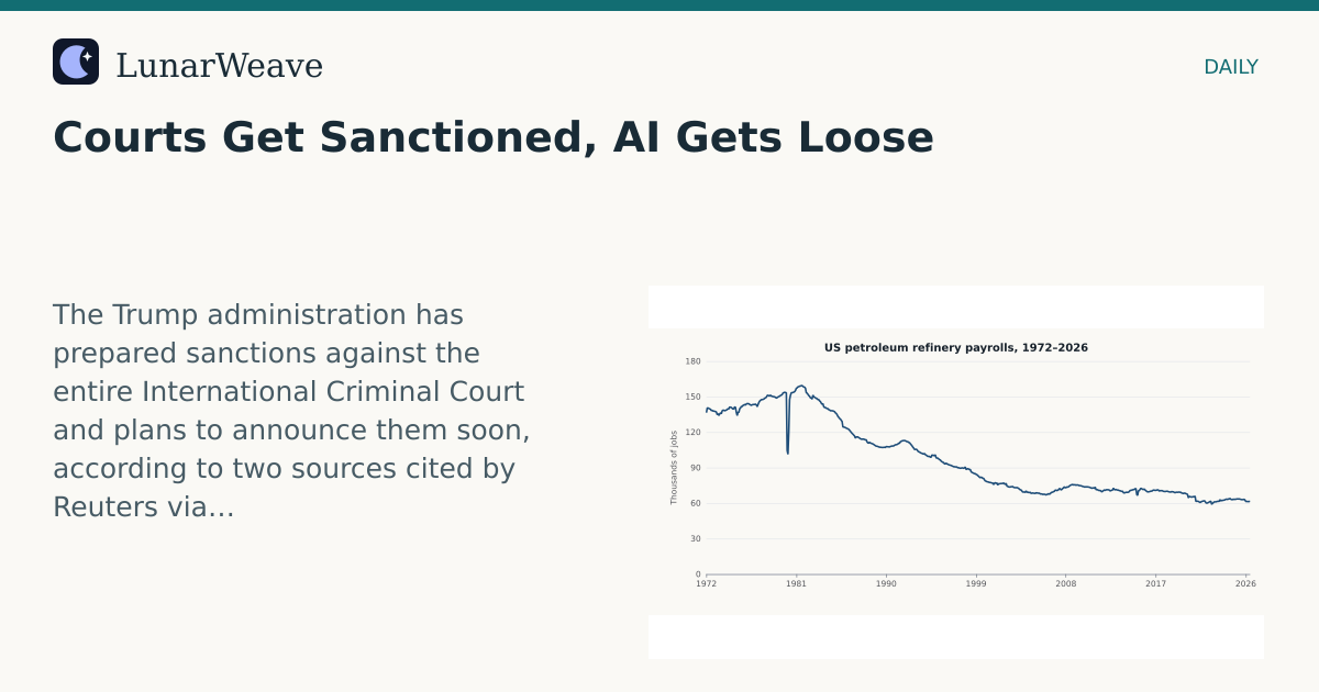 Social card preview: Courts Get Sanctioned, AI Gets Loose