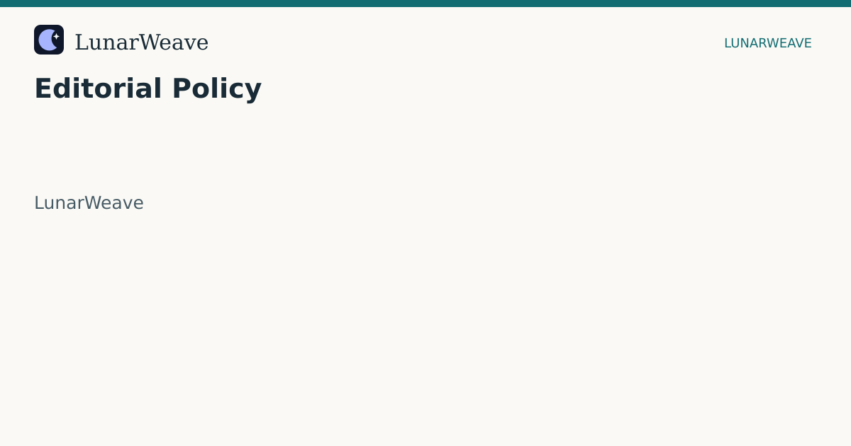 Social card preview: Editorial Policy